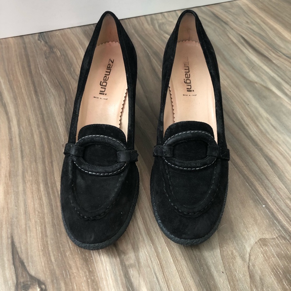 Zamagni Lara Dream Velour Nero Heels
